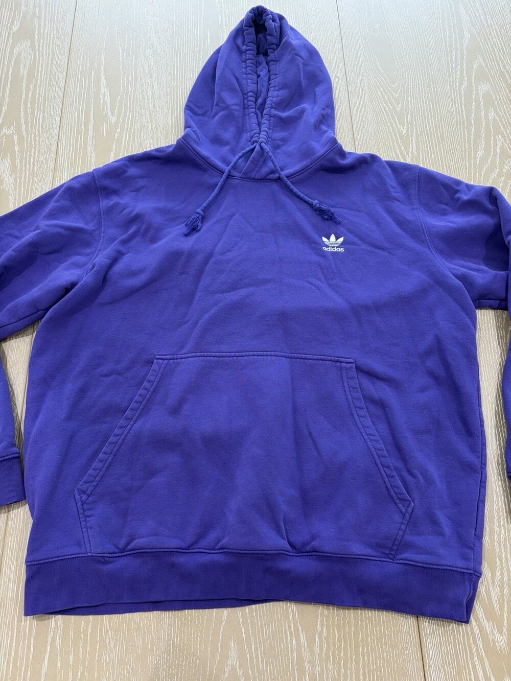 Purple Adidas Originals Trefoil Essentials Hoodie Mens Size XL